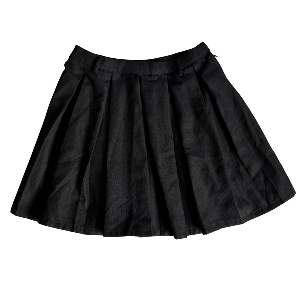 Hot Topic Black Pleated Mini Skirt Schoolgirl Goth Punk Dark Academia Womens XS